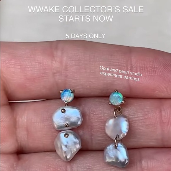 WWAKE Jewelry - Wwake studio experiment pearl earrings NWB
